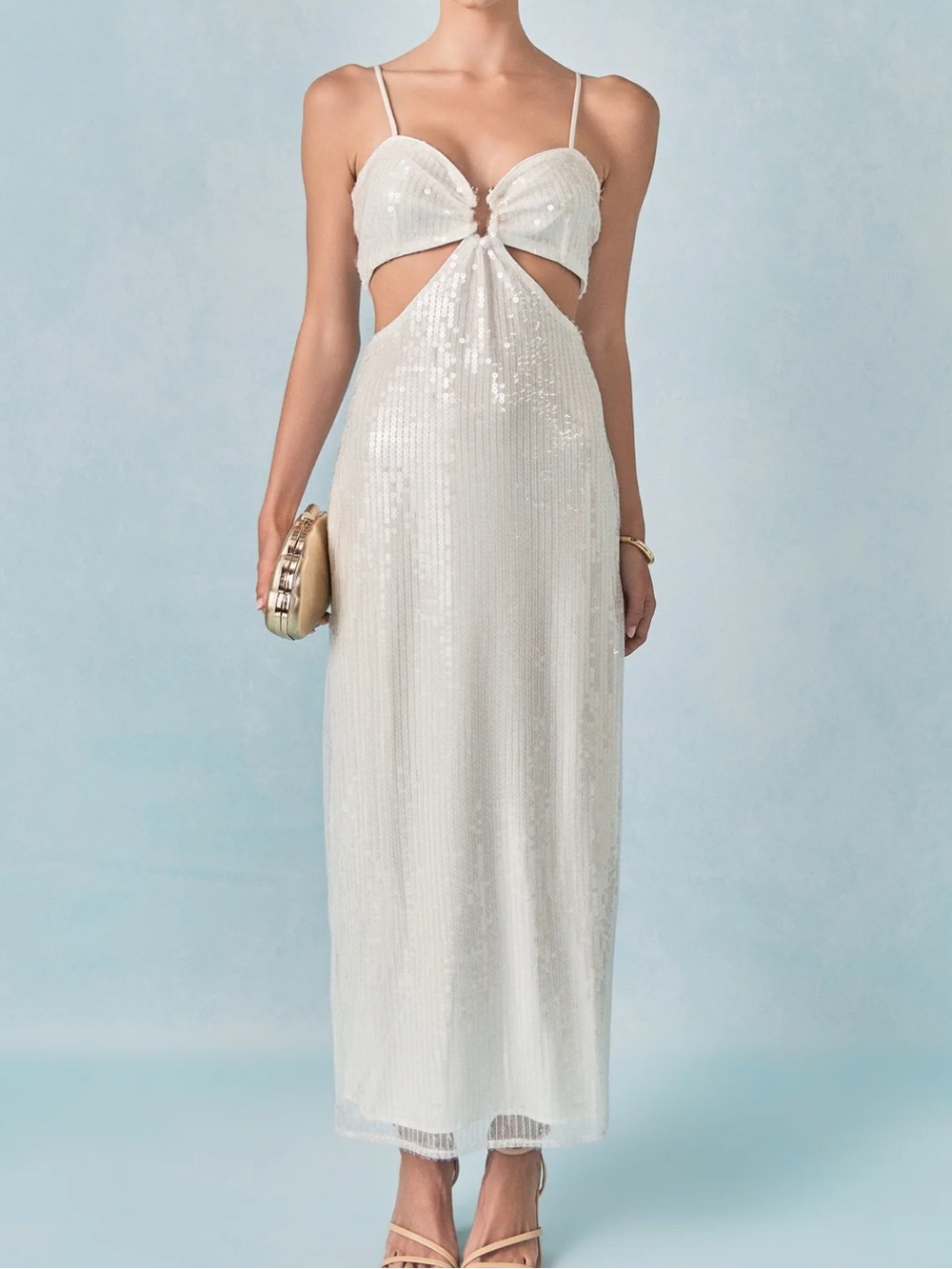 Endless Rose Emma Sequined Cut Out Midi Dress